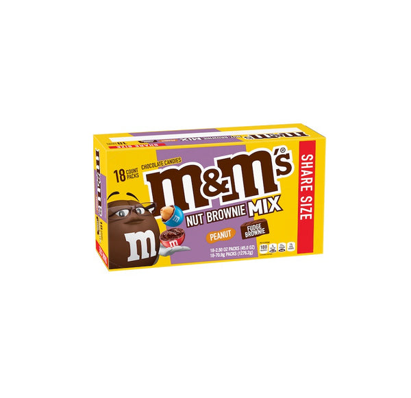 M&M NUT BROWNIE MIX 2.5OZ18CT