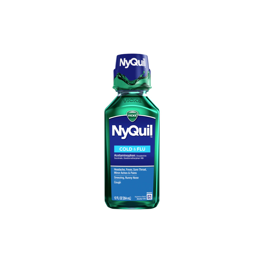 NYQUIL BOTTLE 12OZ COLD & FLU