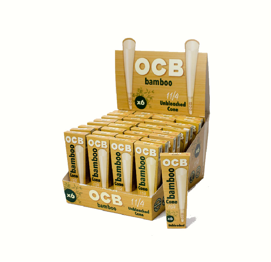 OCB - BAMBOO CONE 1 1/4 6 PK