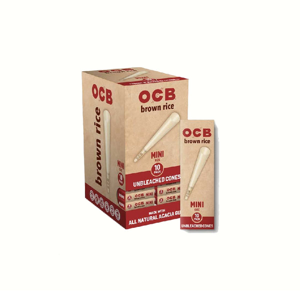 OCB BROWN RICE CONE MINI 10PK