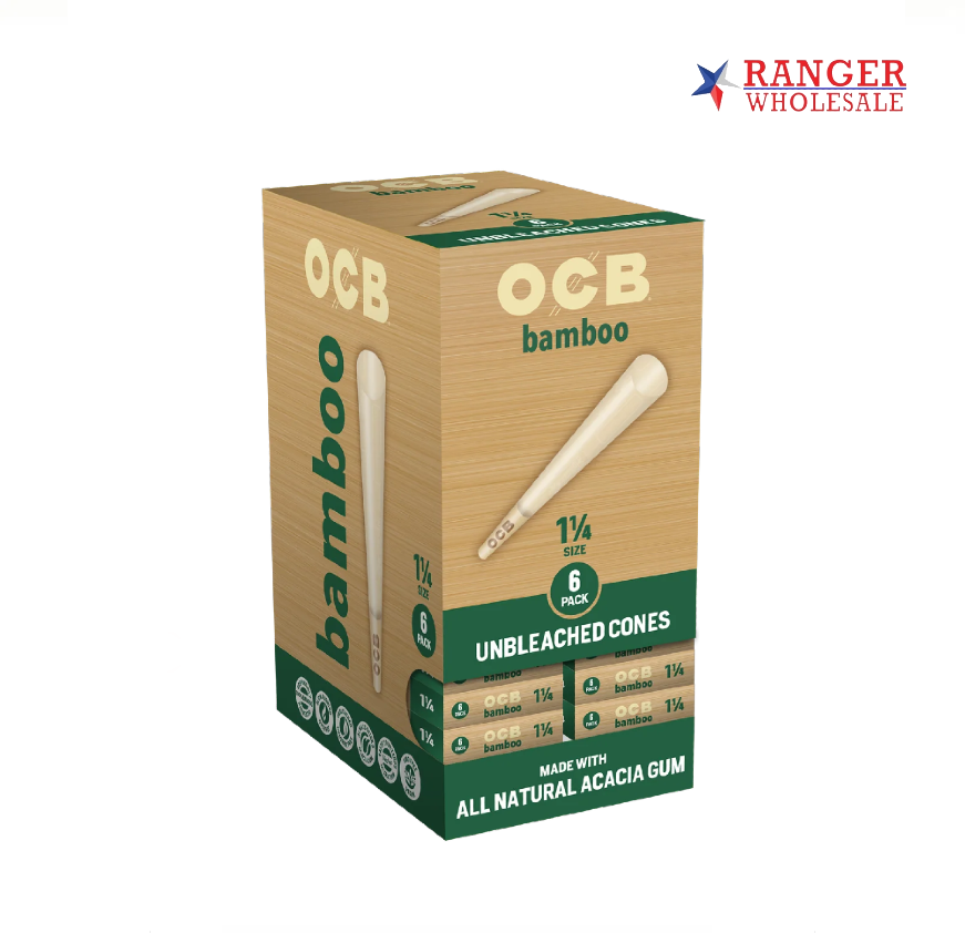 OCB UB BAMBOO CONE1 1/4 6 24PK