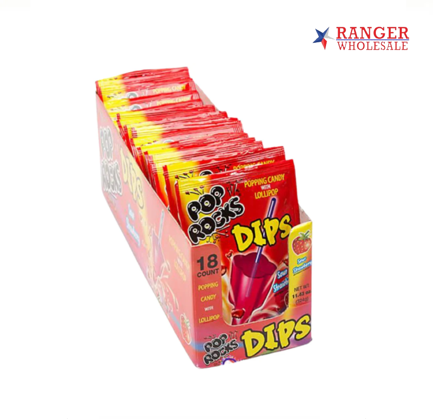 POP ROCKS **DIPS** STRAWBERRY