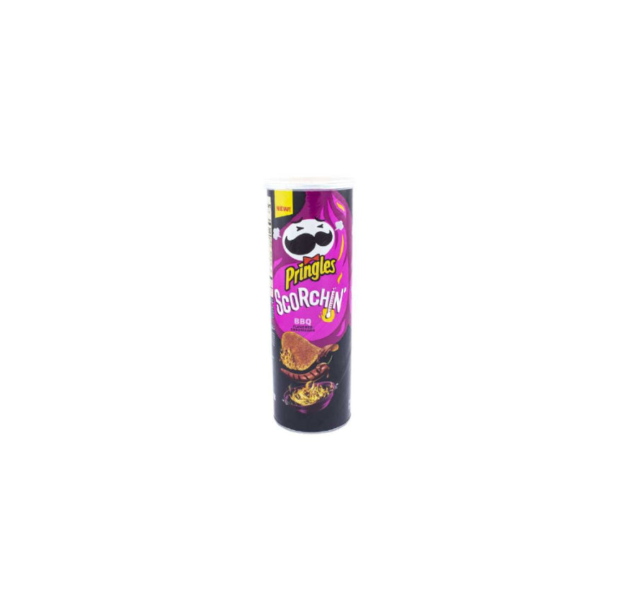 PRINGLES MED SCORCHIN BBQ SIN