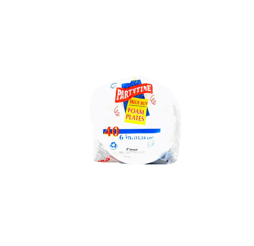 PT FOAM snack PLATE  40 CT