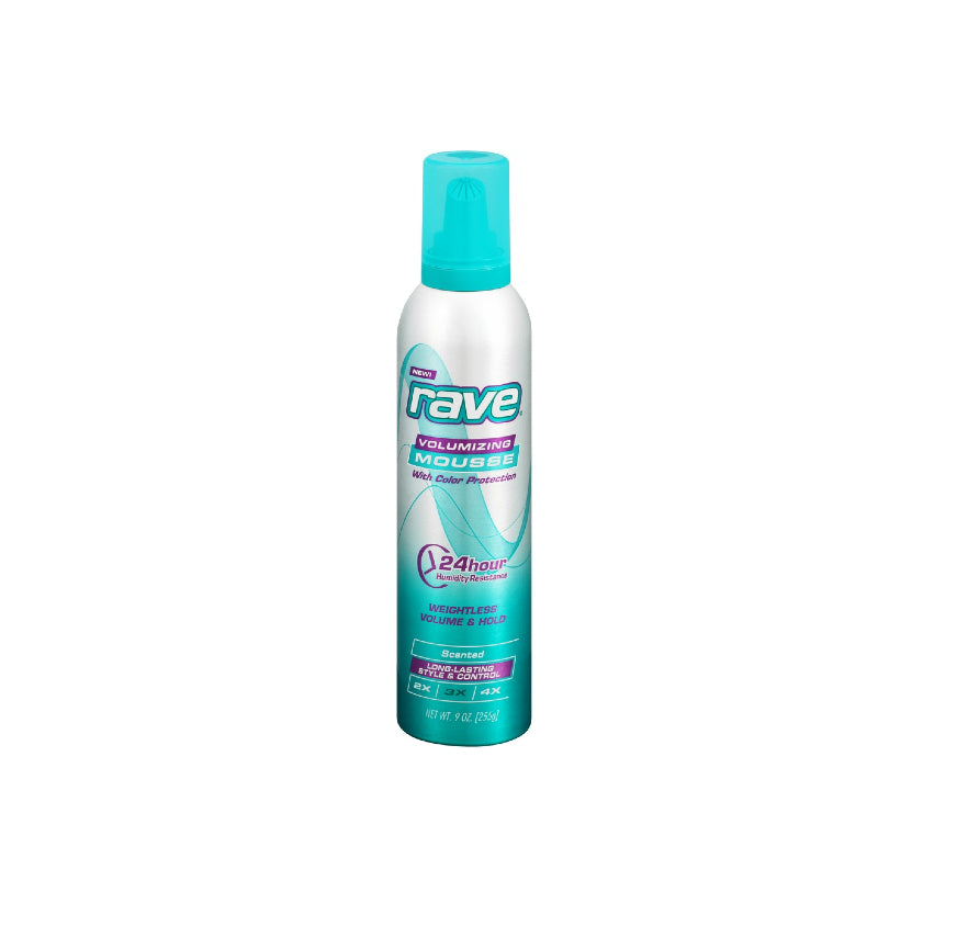 RAVE MOUSSE SCENTED 9OZ SINGAL