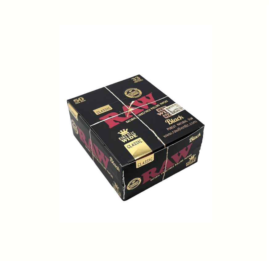 RAW BLACK WIDE 50CT