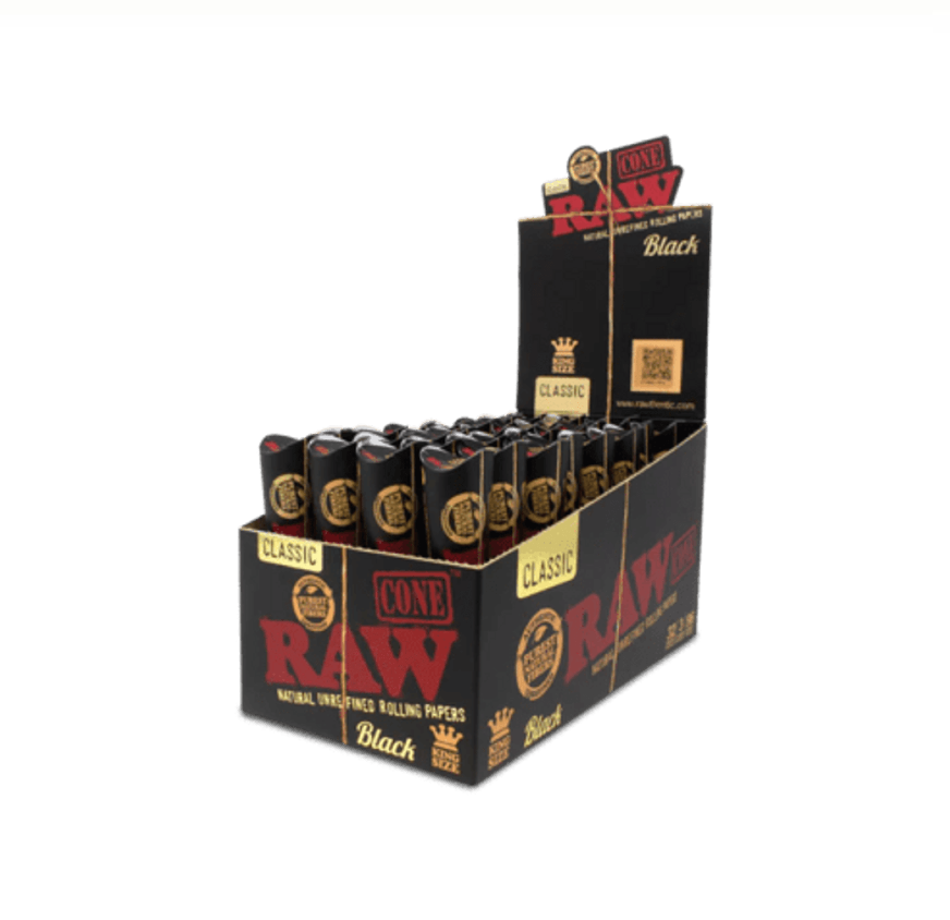 RAW CONE BLK 3PK32CT KING