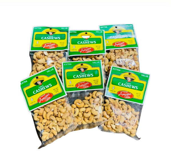 TAS UNSALTED CASHEWS 2.5OZ/6CT