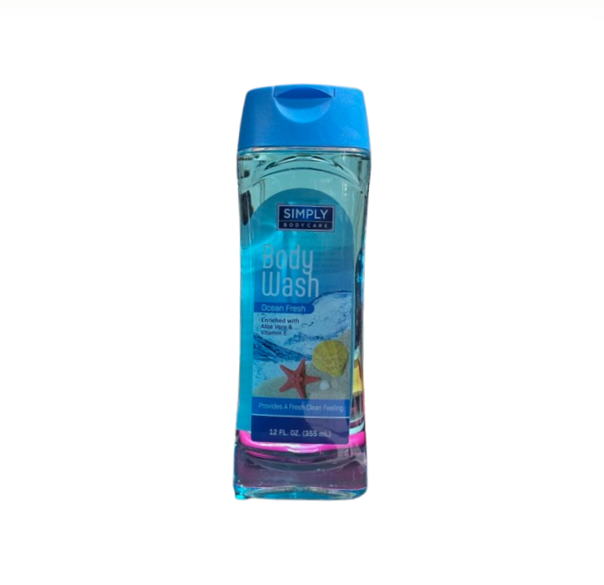 SIMPLY BODY WASH 12OZ OCEAN FR