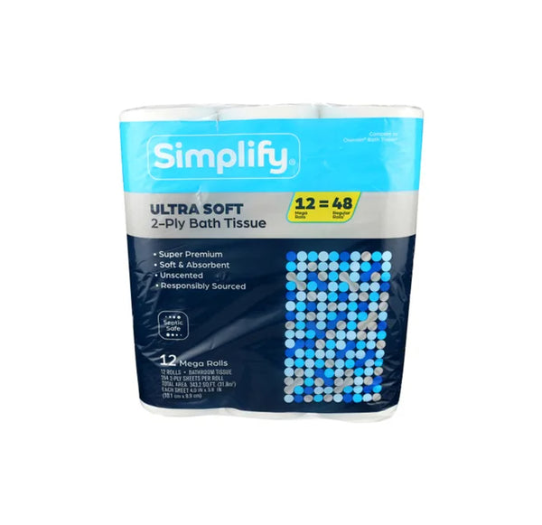 SIMPLY SOFT TISSUE 500SHT 12CT