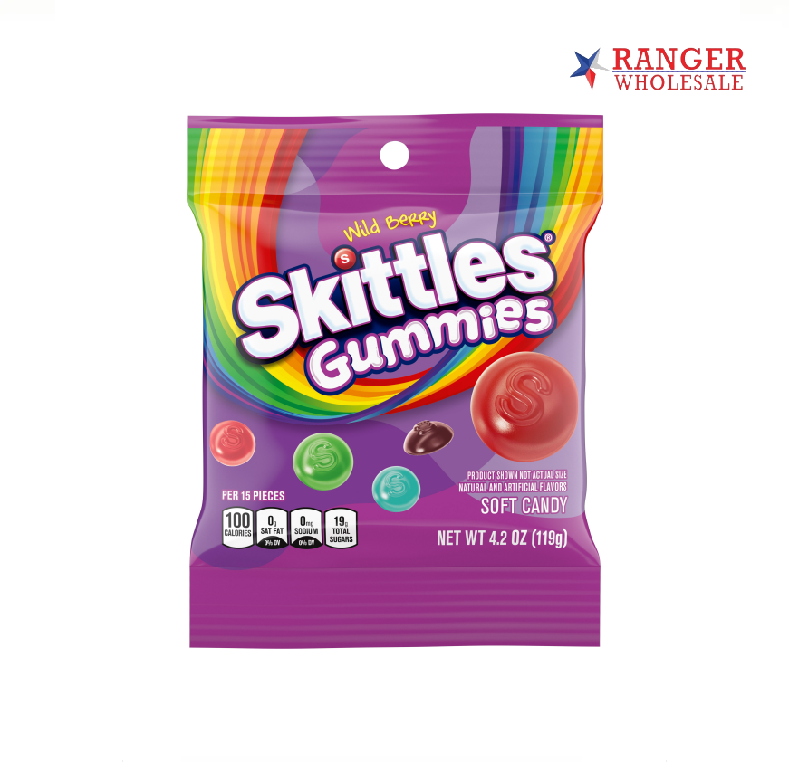 SKITTLE GUMMIES W BERRY 4.2OZ