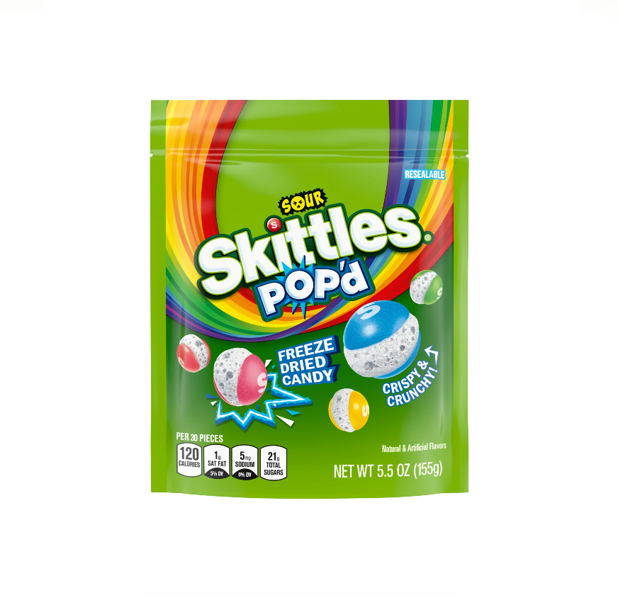 SKITTLES POP'D 5.5oz SOUR SUP