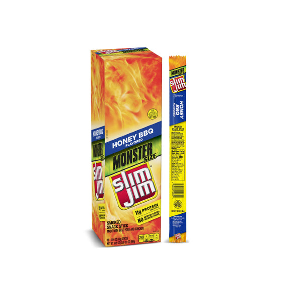 SLIM JIM 1.9oz18CT HONEY BBQ