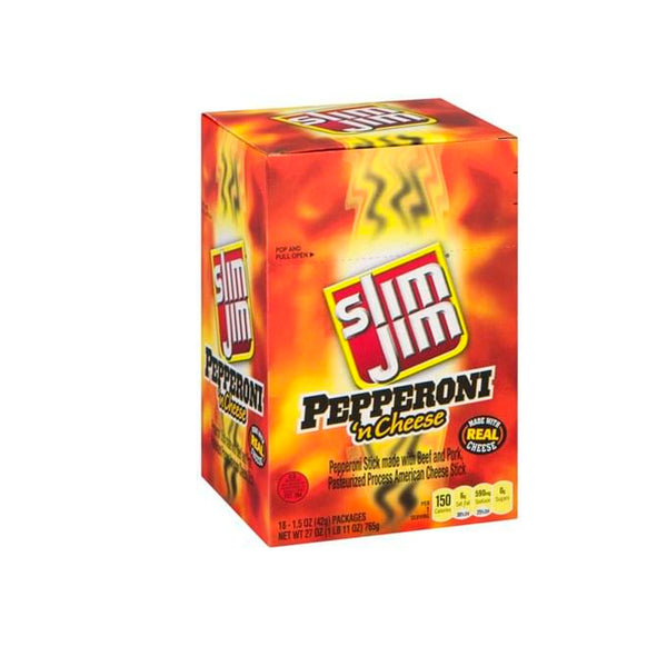 SLIM JIM PEPPERONI N CHEESE 18