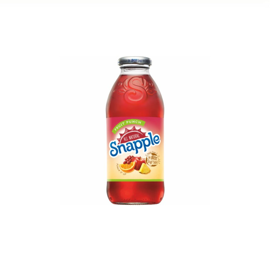 SNAPPLE -GLASS -cherry punch