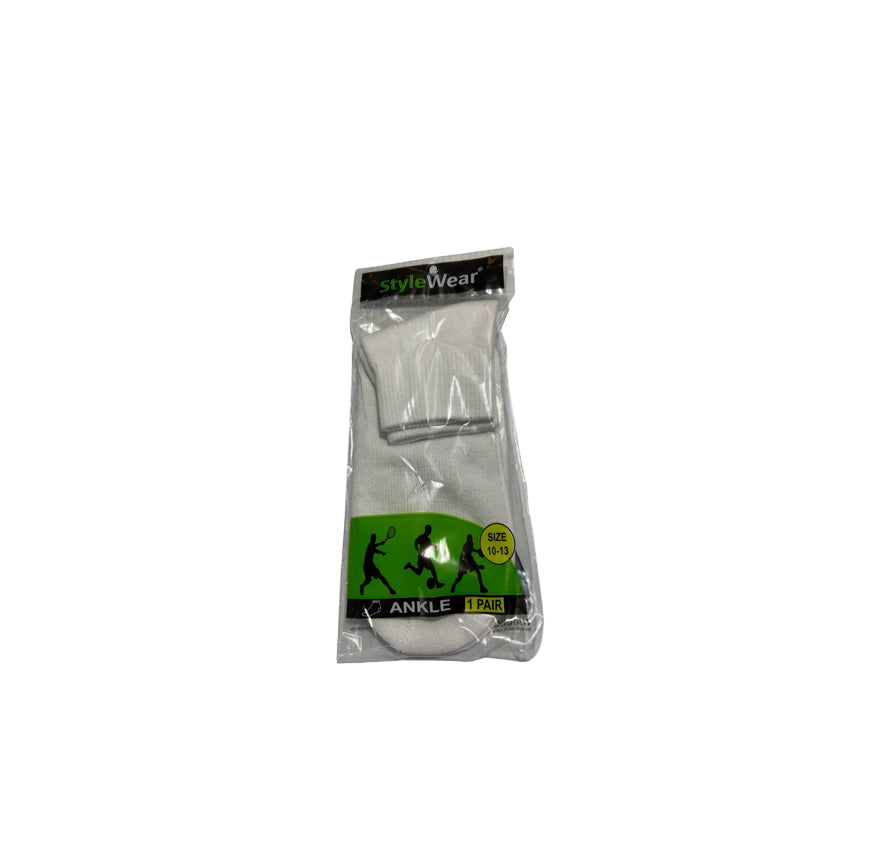 SOCKS ANKLE S WEAR B/W 12PAIRS