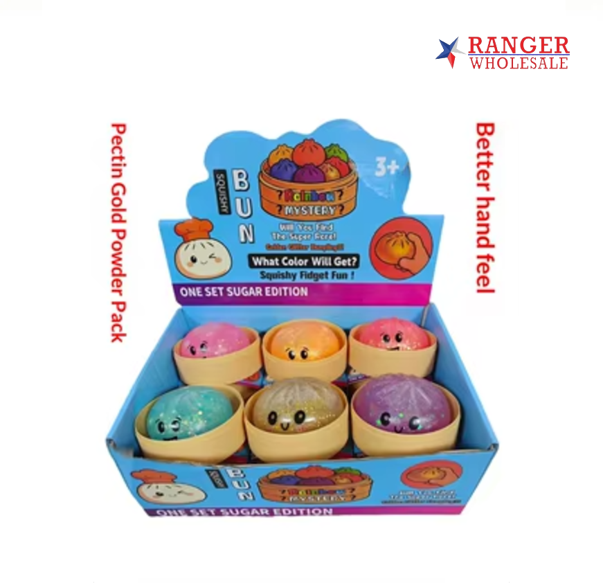 SQUISHY SOFT MINI BUN 24CT