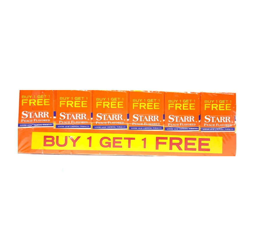 STARR CHEWING TOB B1G1PEACH6CT