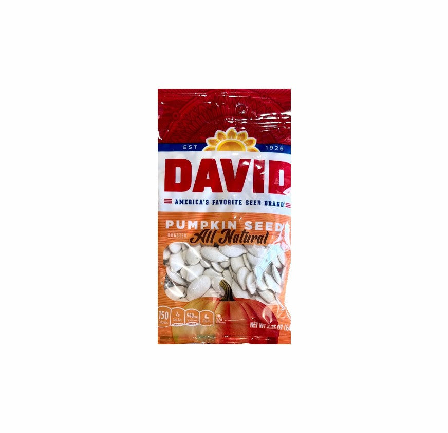 DAVID PUMPKIN SEEDS 2.25OZ SIN
