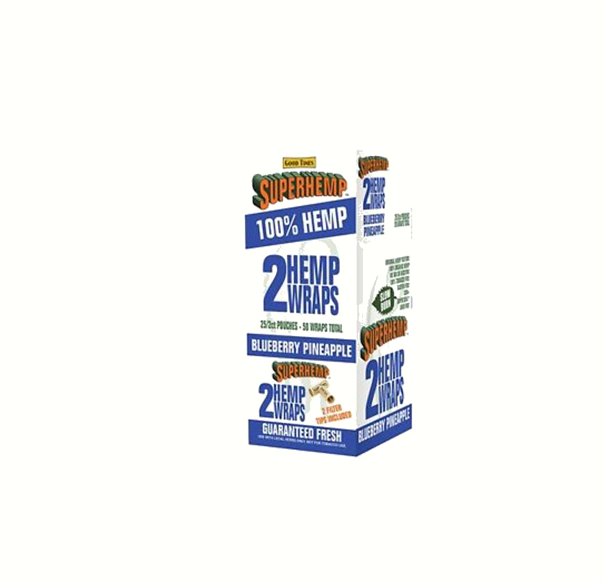 SUPERHEMP WRAP BLU PINA 2/25CT