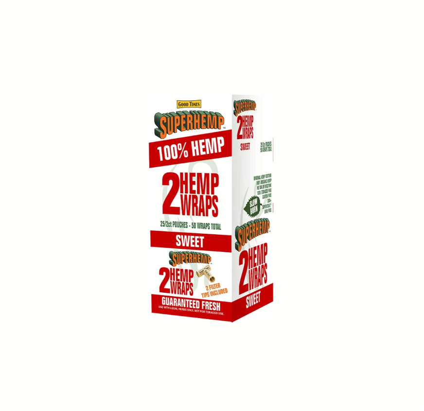 SUPERHEMP WRAP SWEET 2/25CT