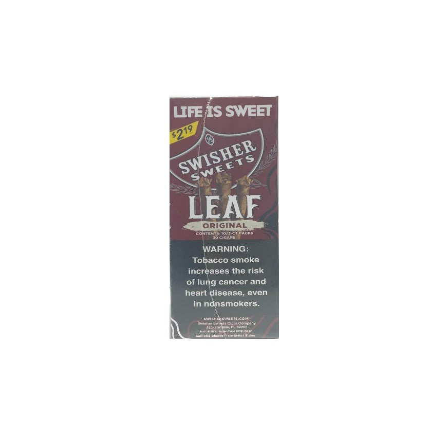 SWISHER  LEAF $2.19 ORIGINAL