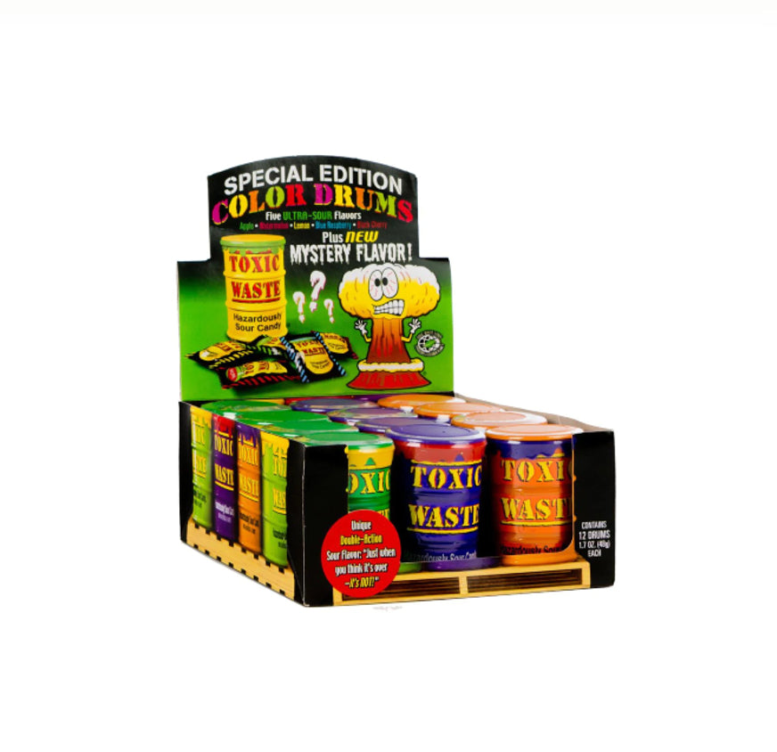 TOXIC WASTE COLR DRUMCANDY12CT