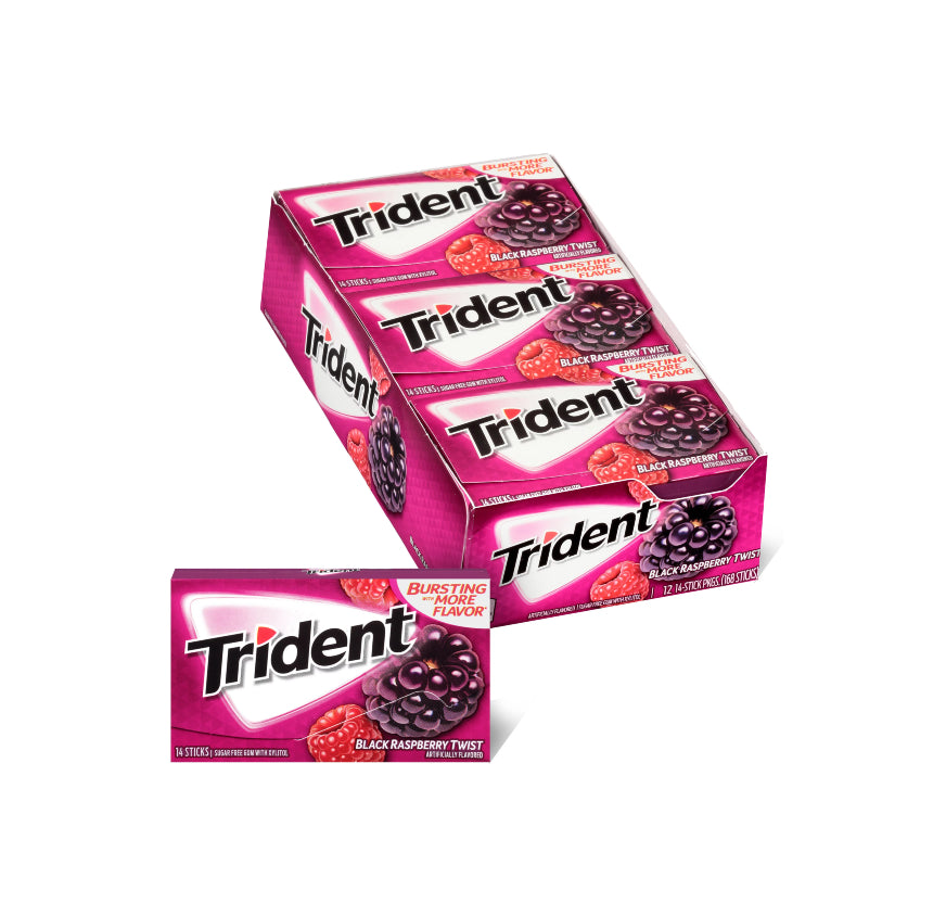 TRIDENT -black Raspberry 12ct