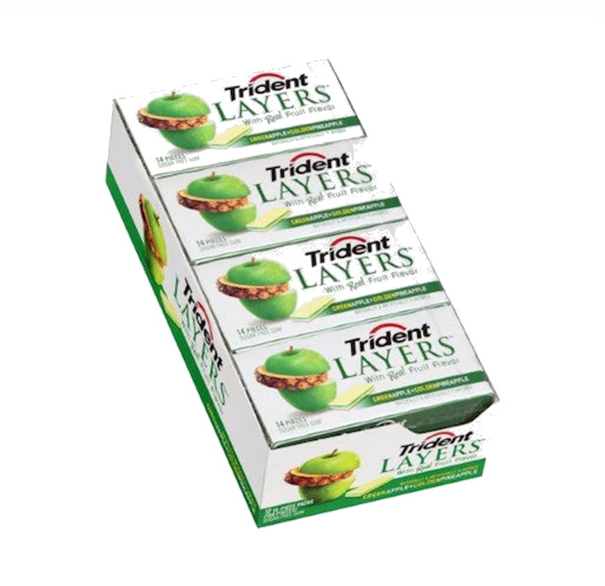 TRIDENT LAYERS GREEN APPLE 12C