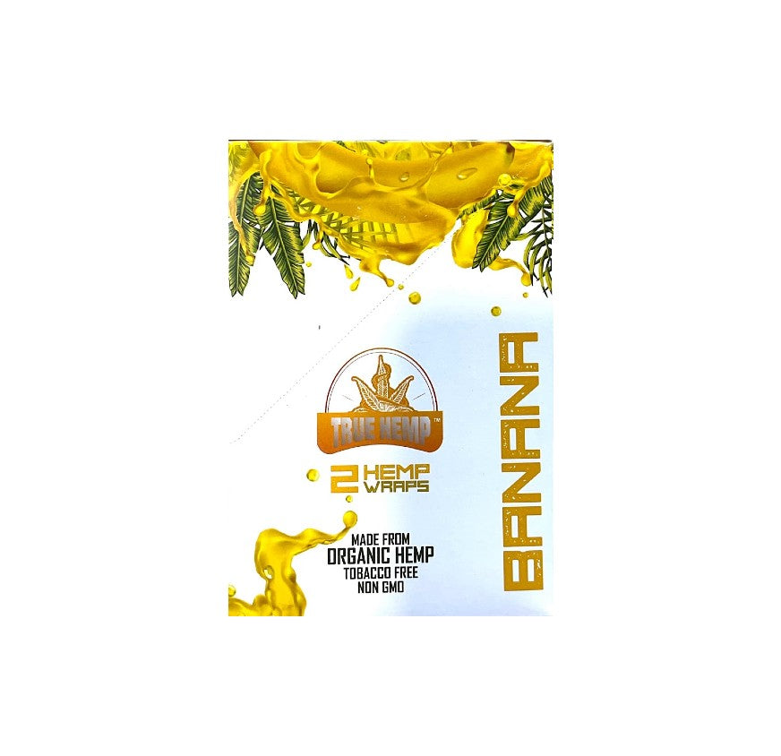 TRUE HEMP WRAP2/25PK BANANA