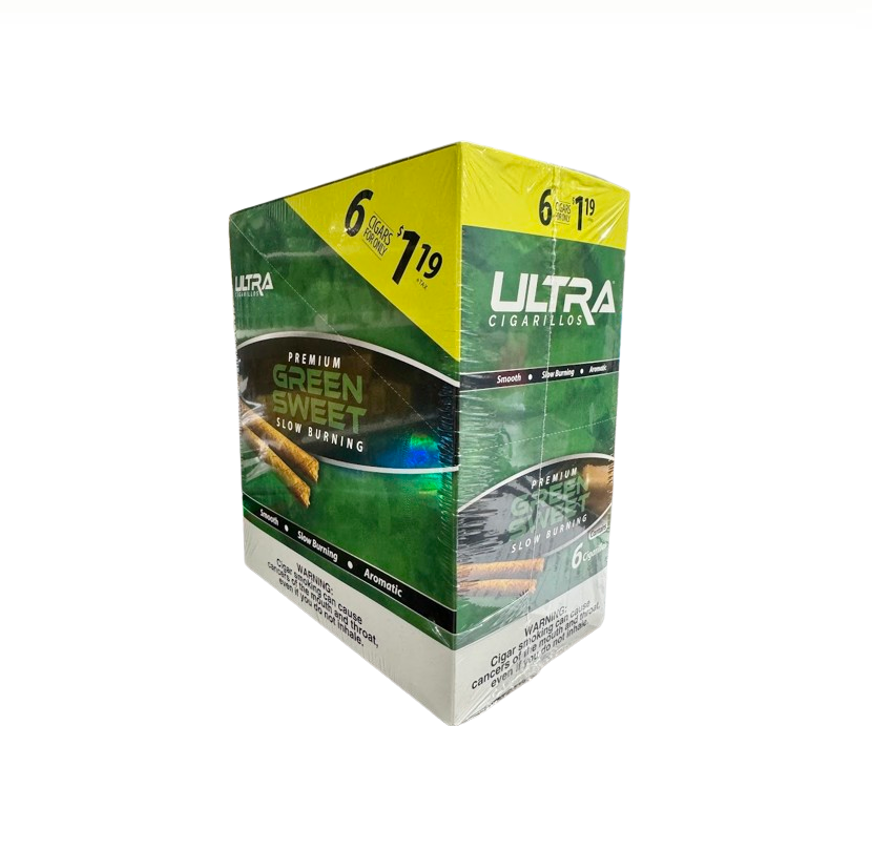 ULTRA CIGARILLOS 6/99c GREEN SWEET 15CT