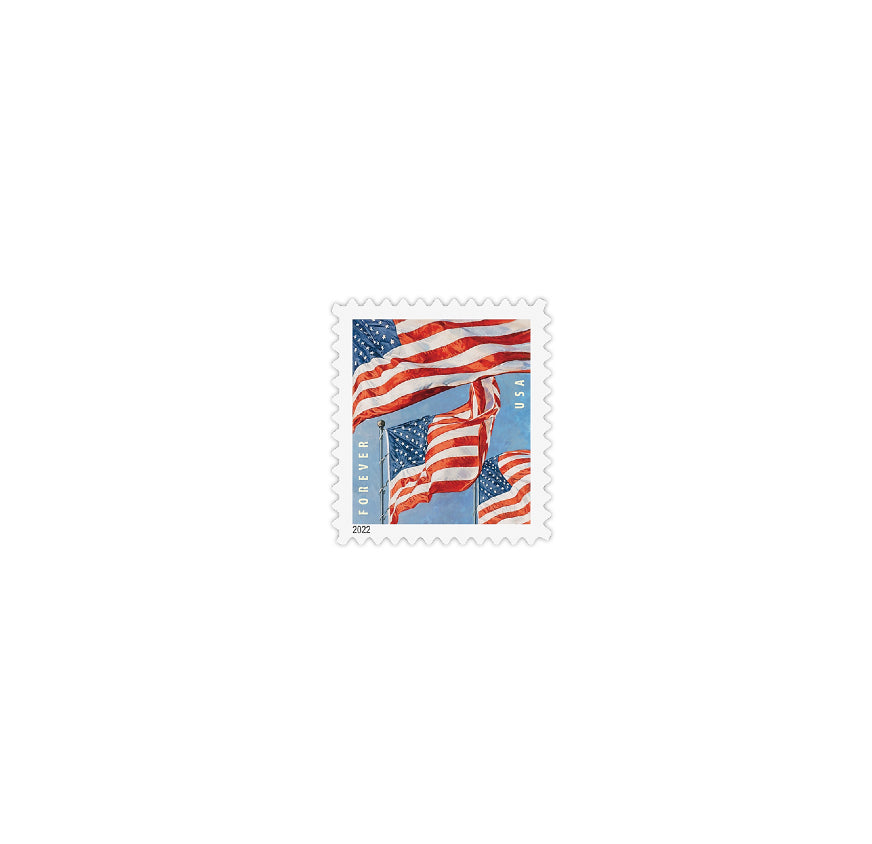 USA FIRST POSTAL STAMP 100CT