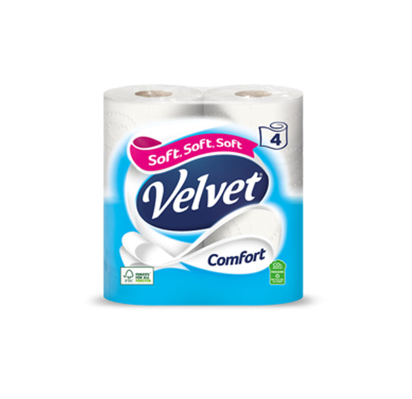 VELVET TISSUE 4ROLL SINGLE