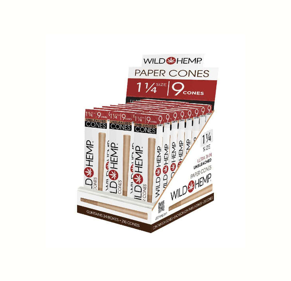 WILD HEMP 1 1/4CONE U THIN24CT