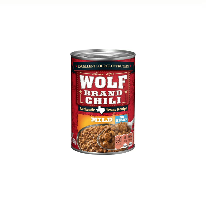 WOLF BRAND CHILI PLAIN 15OZ