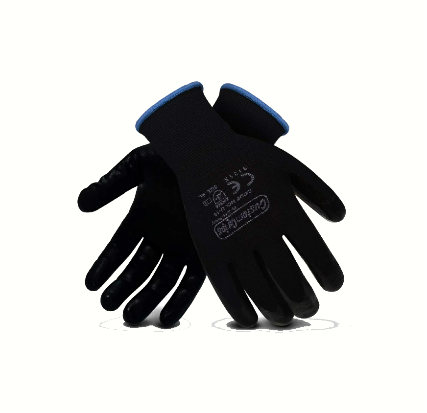 WORK GLOVES BLACK 12 PAIRS
