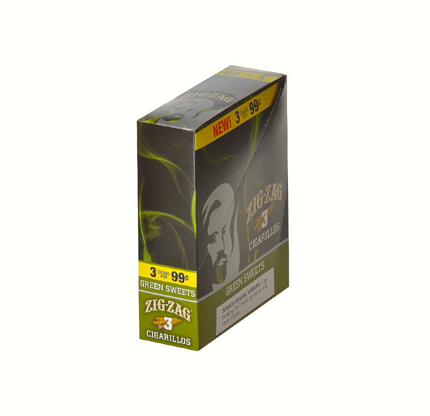 ZIG ZAG GREEN SWEET 3 /99 CENT