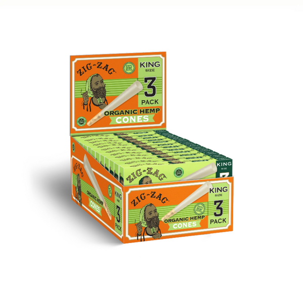 ZIG ZAG ORGANIC HEMP CONE KING