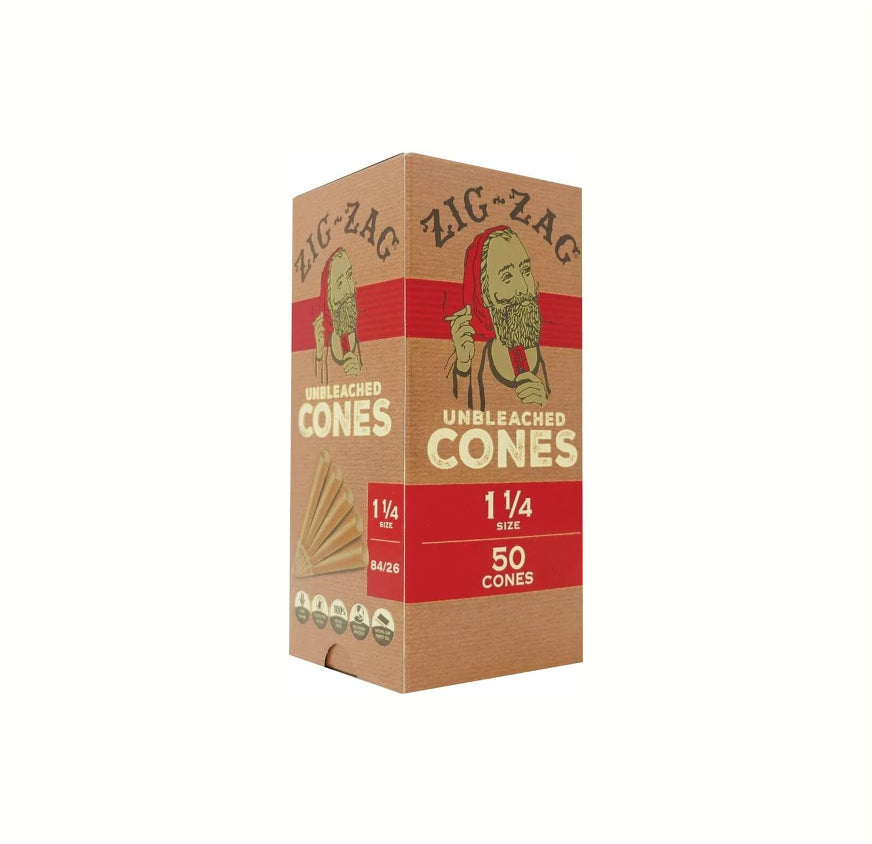 ZIG ZAG UNBLEACH CONE11/4 50CT