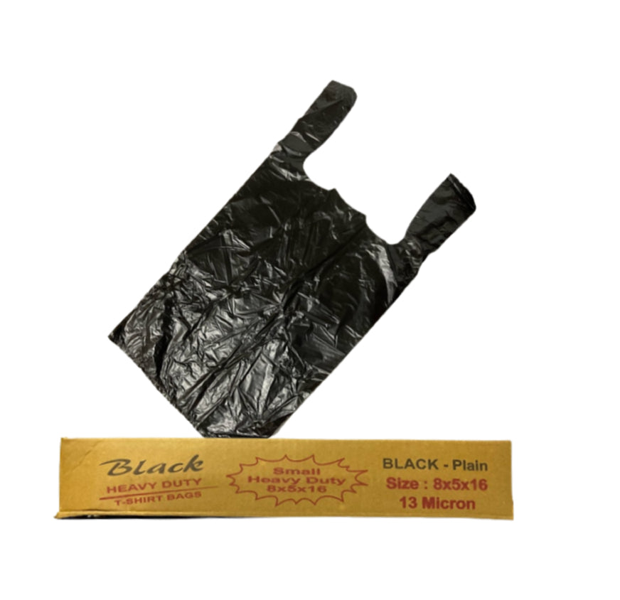 PLASTIC BLACK SM(8x5x16)1000CT