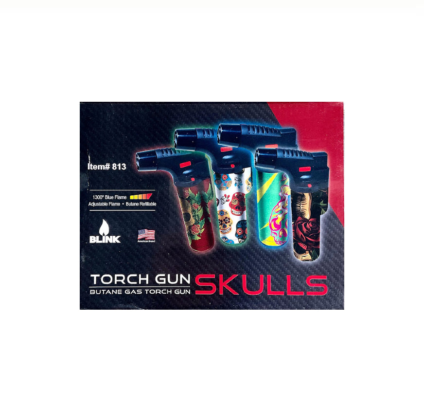 BLINK TORCH RASTA/SKULLS 12CT