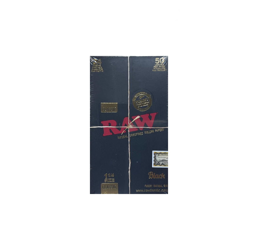 RAW BLACK UNREFINE 1 1/4 24CT