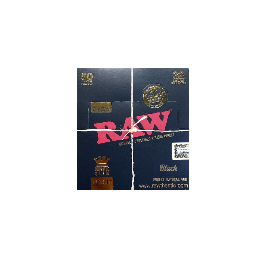 RAW CLASSIC KING SLIM BLK 50CT
