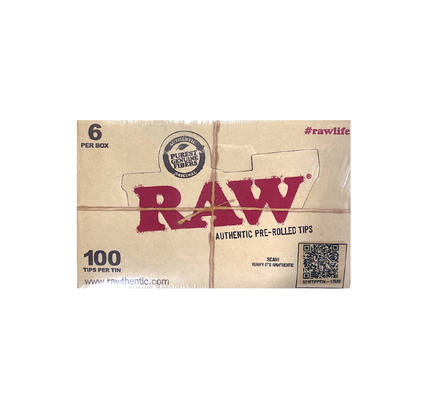 RAW PRE ROLLEDTIP METAL6/100CT