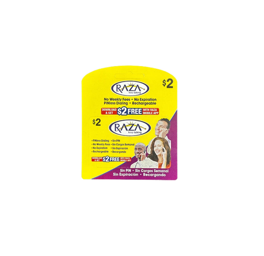 RAZA phone card $2