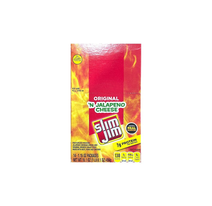 SLIM JIM ORIG& CHEESE1.15/14CT