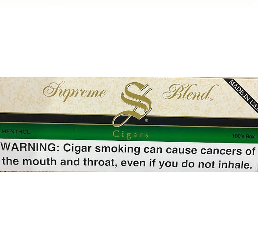 SUPREME CIGAR  MENTHOL 100BX