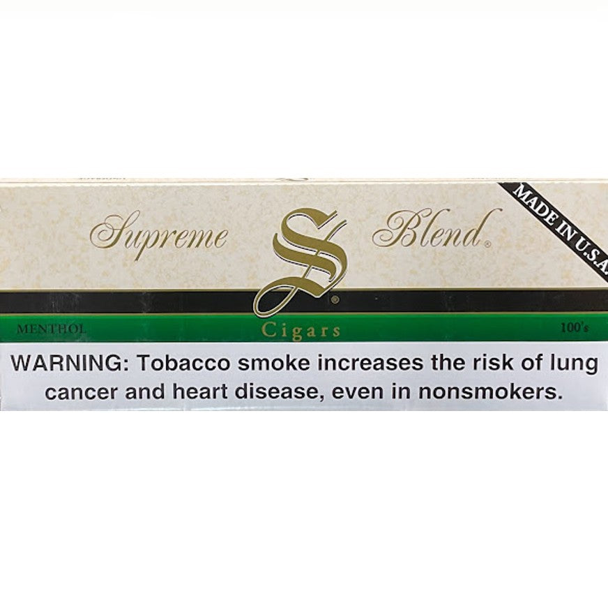 SUPREME CIGAR  MENTHOL 100SP