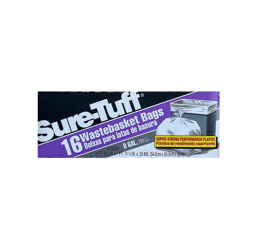 SURE-TUFF 8G TRASH BAG-16CT