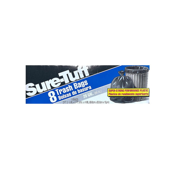 SURE-TUFF 26G TRASH BAG-8CT